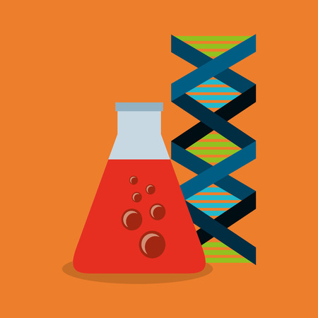 tube test laboratory experiment icon vector illustration designのイラスト素材