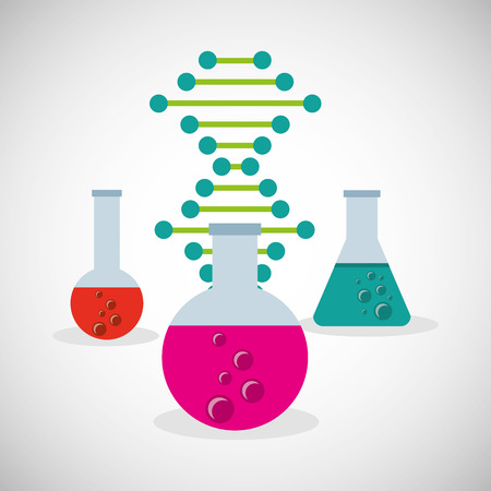 tube test laboratory experiment icon vector illustration designのイラスト素材