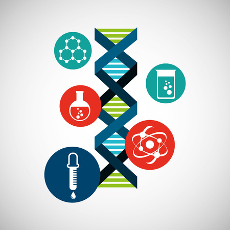 molecule particle laboratory scientific vector illustration designのイラスト素材