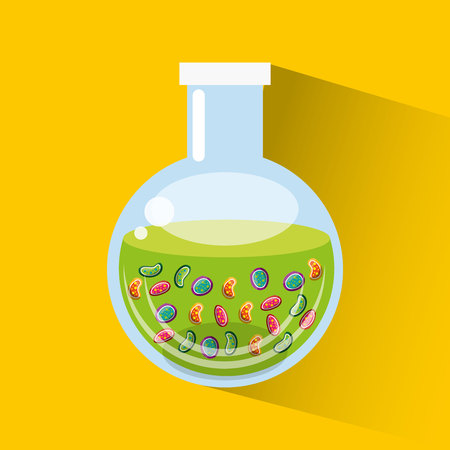 tube test laboratory experiment icon vector illustration designのイラスト素材