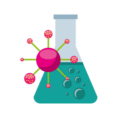 tube test laboratory experiment icon vector illustration designのイラスト素材