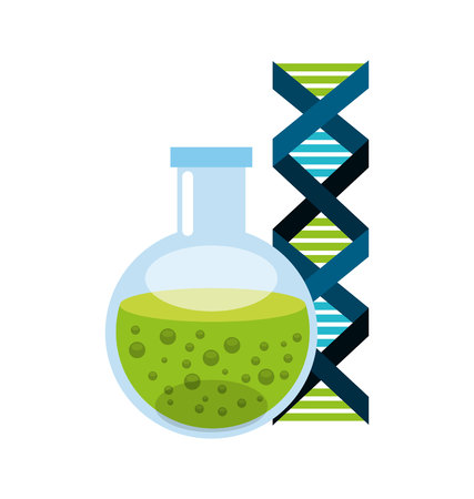 tube test laboratory experiment icon vector illustration designのイラスト素材