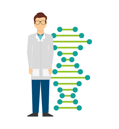 scientific laboratory worker concept vector illustration designのイラスト素材