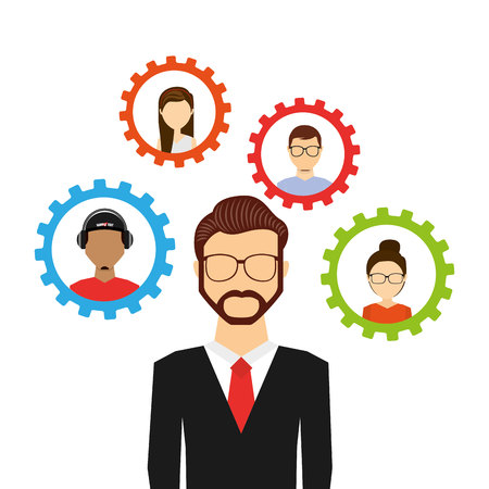 teamwork people business icon vector illustration designのイラスト素材