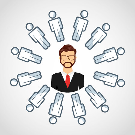 teamwork people business icon vector illustration designのイラスト素材