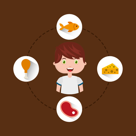 kids menu restaurant icon vector illustration designのイラスト素材