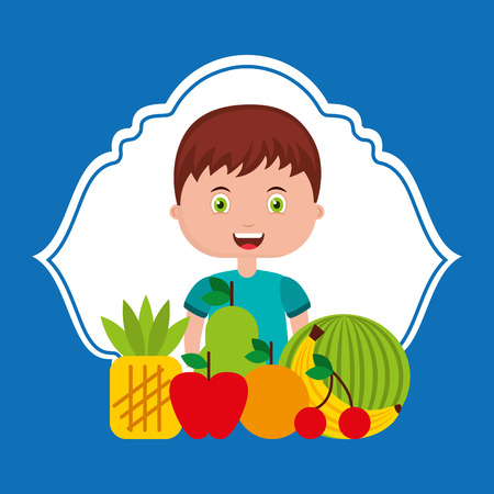 kids menu restaurant icon vector illustration designのイラスト素材
