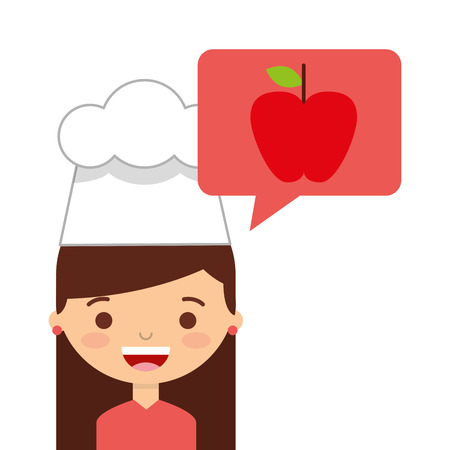little chef kids menu vector illustration designのイラスト素材
