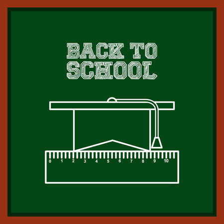 greenboard with school icon vector illustration designのイラスト素材