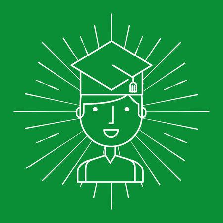 greenboard with school icon vector illustration designのイラスト素材