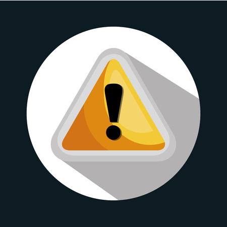 symbol warning system error design vector illustrationのイラスト素材