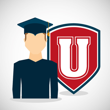 university student graduation icon vector illustration designのイラスト素材