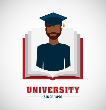 university student graduation icon vector illustration designのイラスト素材