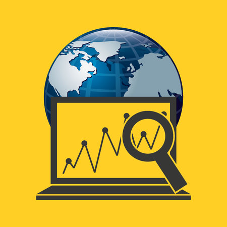 big data center flat icons vector illustration designのイラスト素材