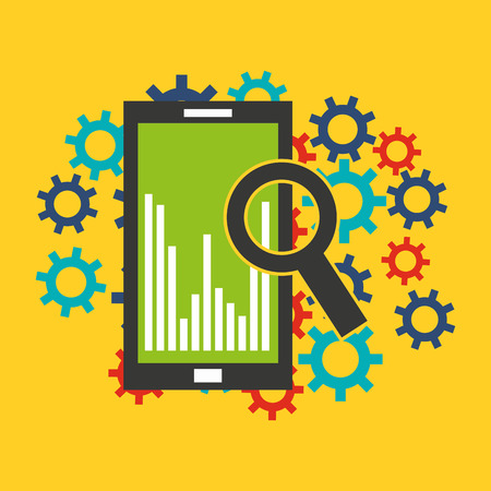big data center flat icons vector illustration designのイラスト素材