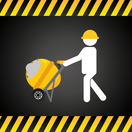 builder avatar under construction vector illustration designのイラスト素材