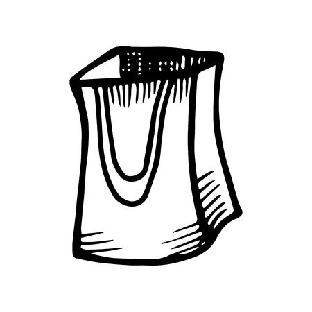 shopping bag. purchase container. drawn design vector illustrationのイラスト素材