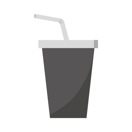 soda drink glass with straw vector illustration designのイラスト素材