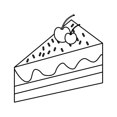delicious sweet cake icon vector illustration designのイラスト素材