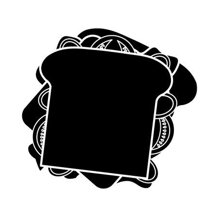 delicious sandwish fast food icon vector illustration designのイラスト素材