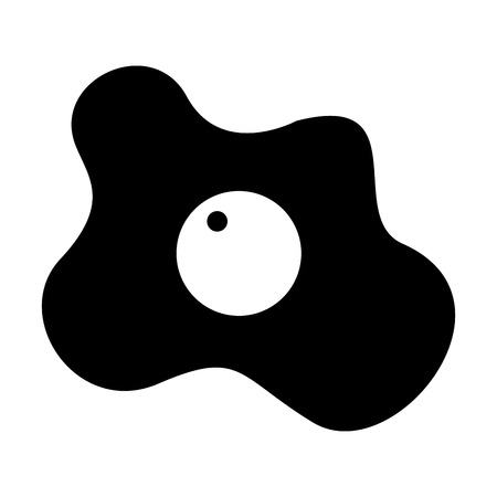 delicious egg fried icon vector illustration designのイラスト素材