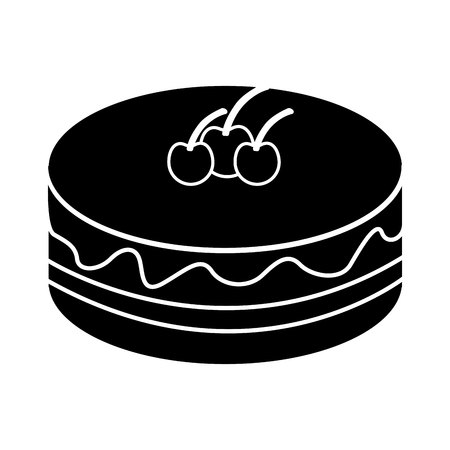 delicious sweet cake icon vector illustration designのイラスト素材