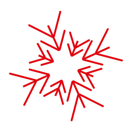 christmas snowflake isolated icon vector illustration designのイラスト素材