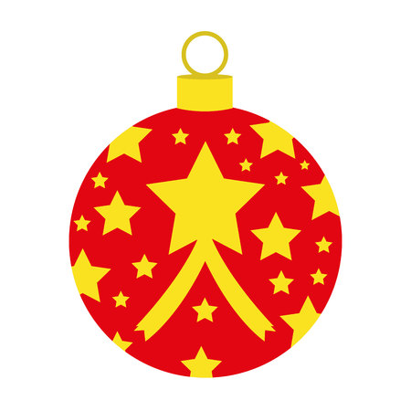 christmas ball decoration isolated icon vector illustration designのイラスト素材