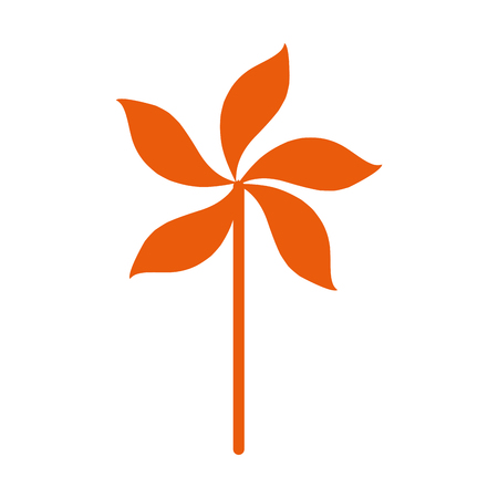 orange flower plant floral nature decoration. vector illustrationのイラスト素材