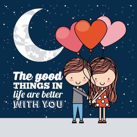 love romantic card isolated vector illustration designのイラスト素材