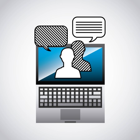 social media network icon vector illustration designのイラスト素材