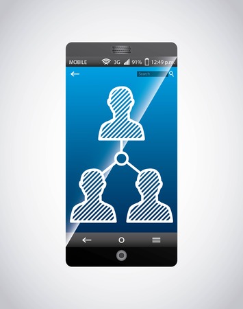 social media network icon vector illustration designのイラスト素材