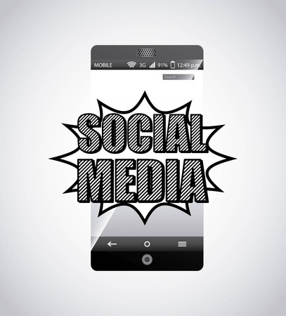 social media network icon vector illustration designのイラスト素材