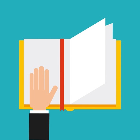 hands human with book reading vector illustration designのイラスト素材