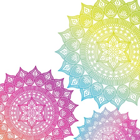 mandala india culture icon vector illustration designのイラスト素材