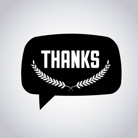 gratitude message label isolated icon vector illustration, eps10のイラスト素材