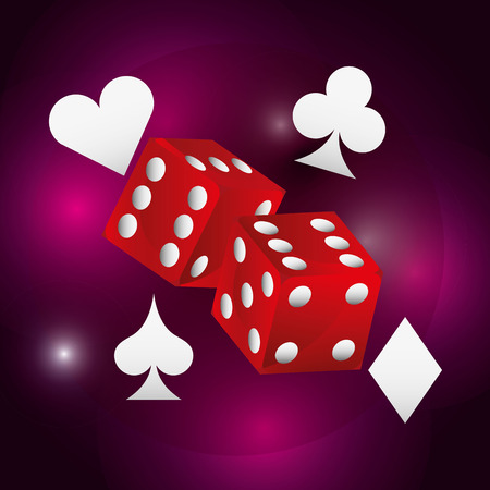dice casino game icon vector illustration designのイラスト素材