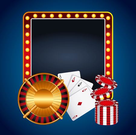 poker cards game casino vector illustration designのイラスト素材
