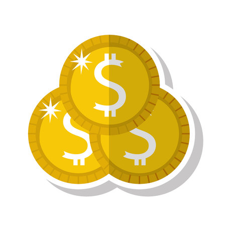 money coins finance icon vector illustration designのイラスト素材