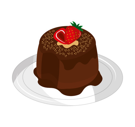 delicious sweet cake icon vector illustration designのイラスト素材