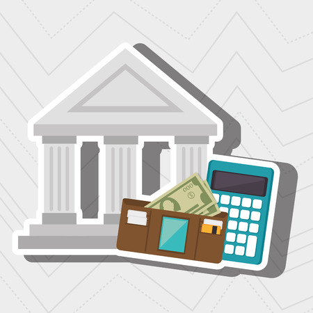bank wallet calculator moneyのイラスト素材