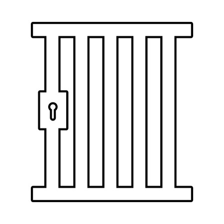 jail gate door icon vector illustration designのイラスト素材