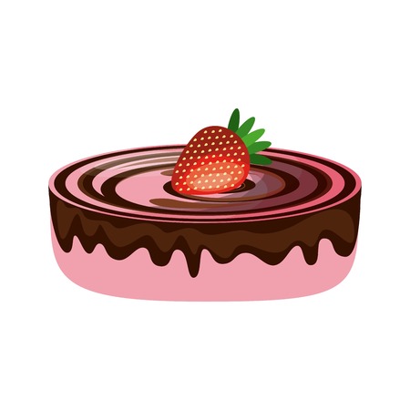 delicious cake sweet icon vector illustration designのイラスト素材