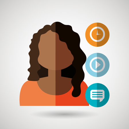 avatar clock play chat vector illustration eps 10のイラスト素材