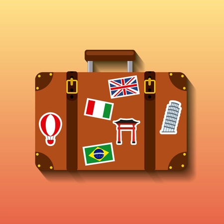 suitcase travel tourism icon vector illustration designのイラスト素材