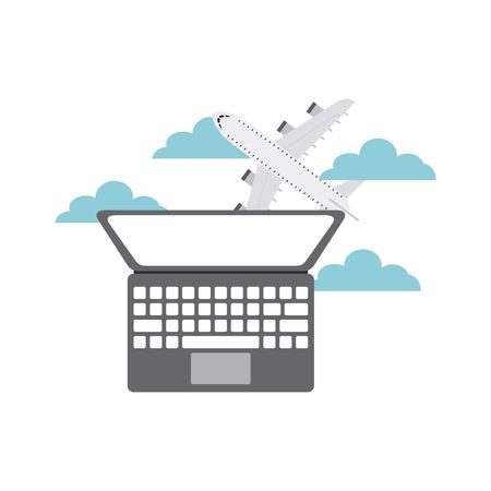 airplane travel fly icon vector illustration designのイラスト素材