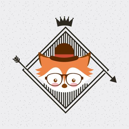 hipster style classic emblem vector illustration designのイラスト素材