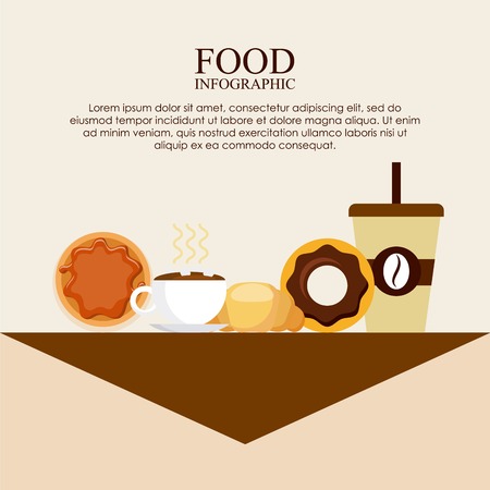 delicious food infographic set icons vector illustration designのイラスト素材