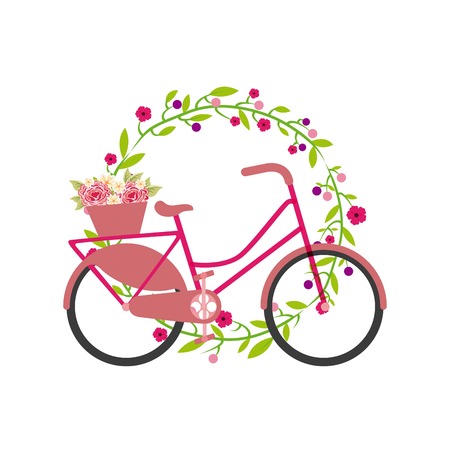 love my bicycle lifestyle concept icon vector illustration designのイラスト素材