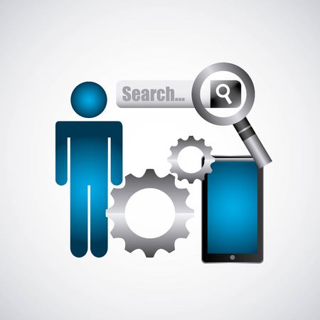 search engine optimization flat icons vector illustration designのイラスト素材